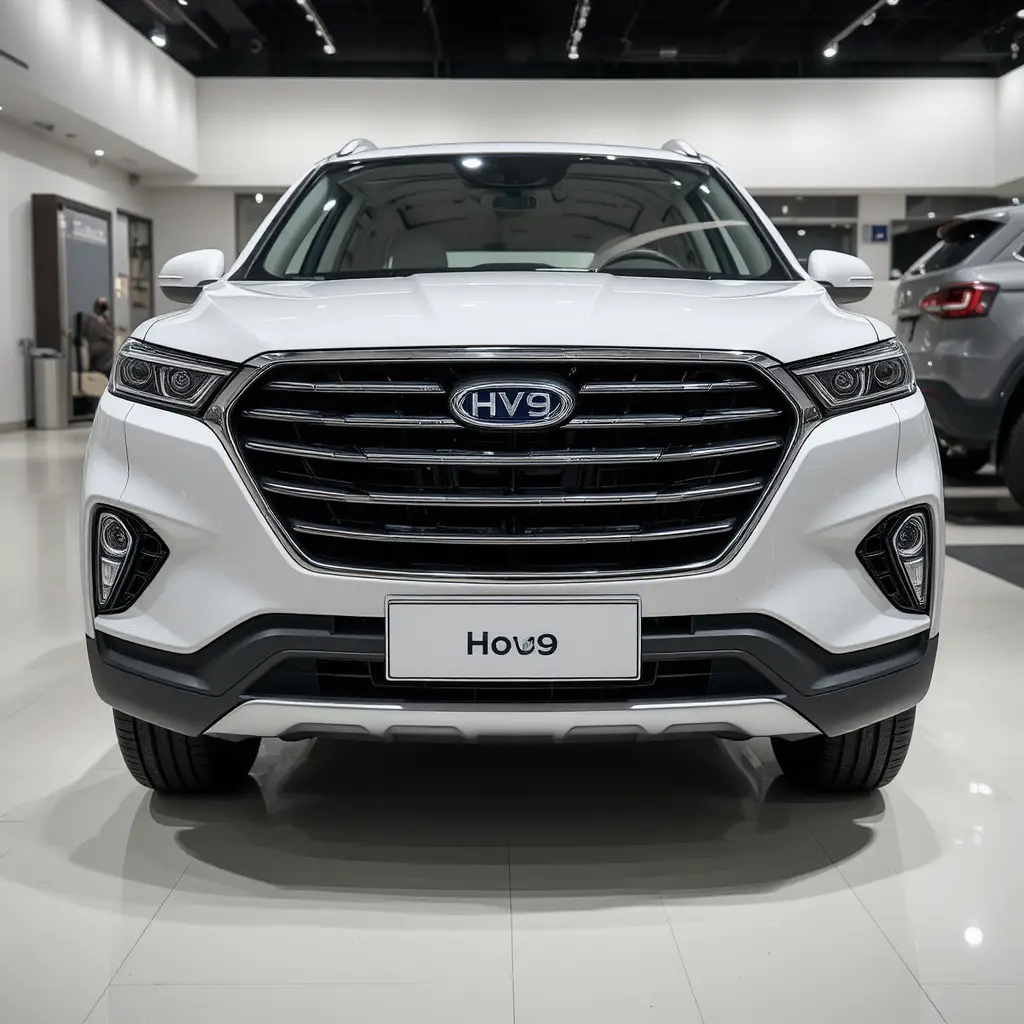 White 2027 SUV Displayed In Bright Modern Showroom