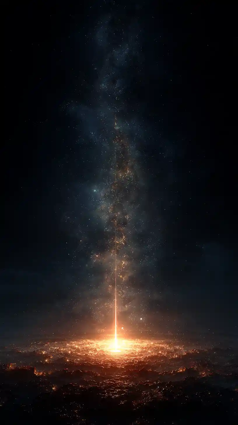 Stella neonata che si accende nel profondo spazio cosmico