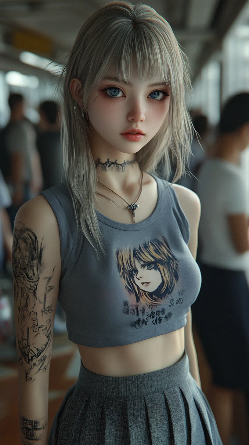 문신이 있는 일본 여학생, 응원해 주는 반 친구들 사이에서 미소 짓다