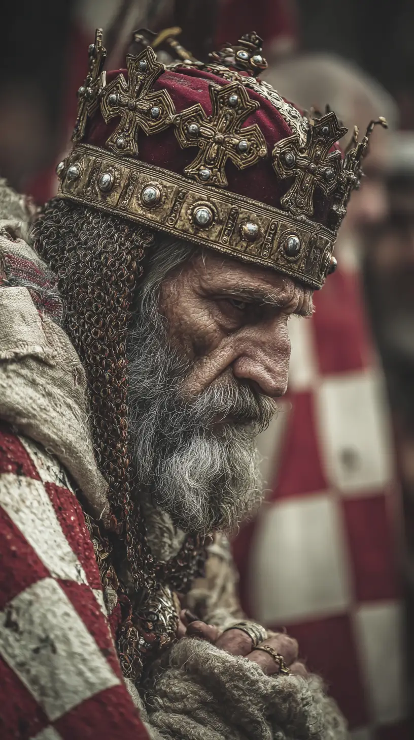 Early Slavic tribes migrating under a red and white banner
