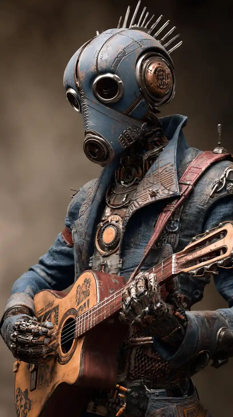 Hombre que recorre el mundo cargando su guitarra y sus historias