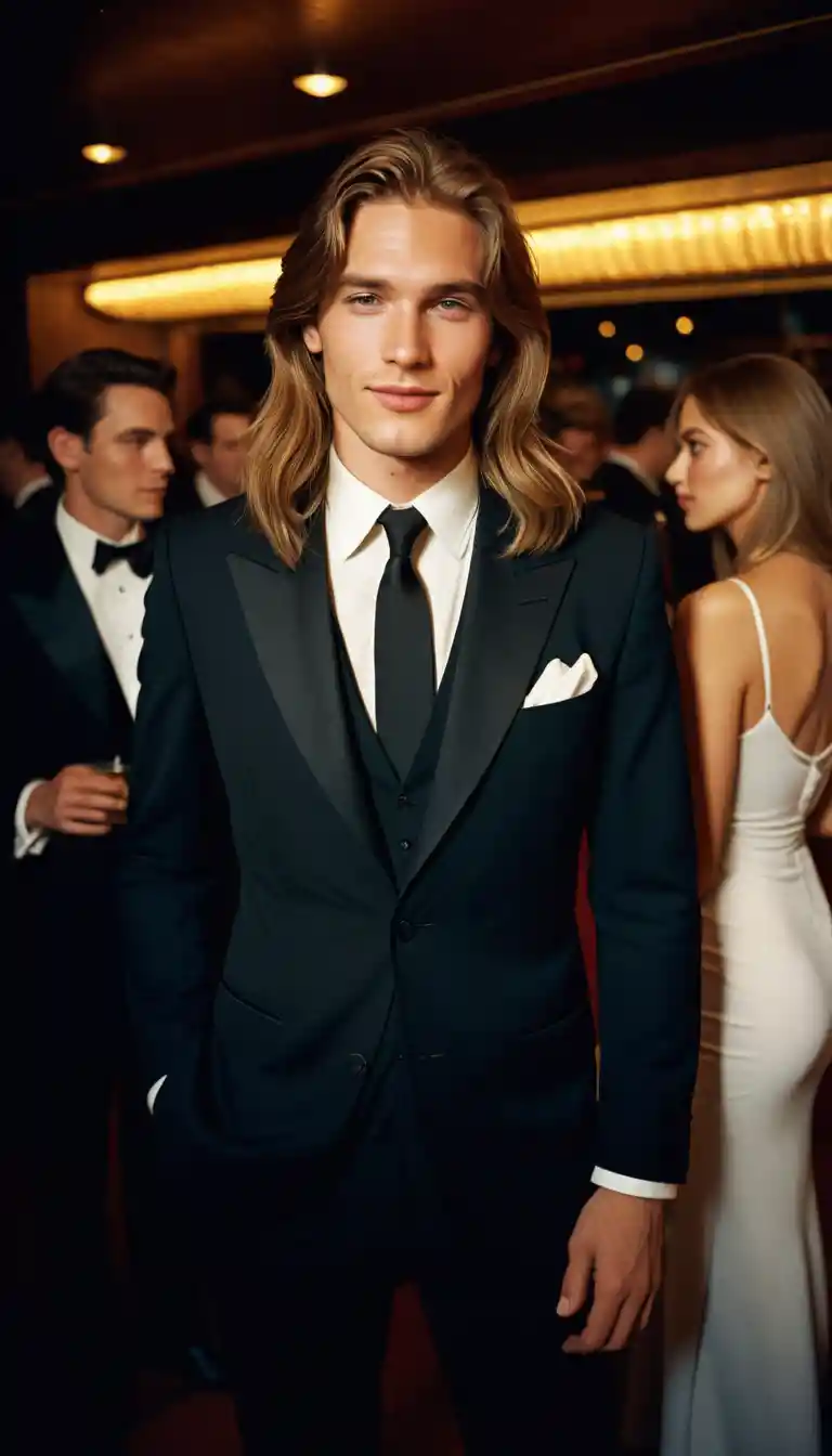 Elegant man dancing at an ultra luxury party