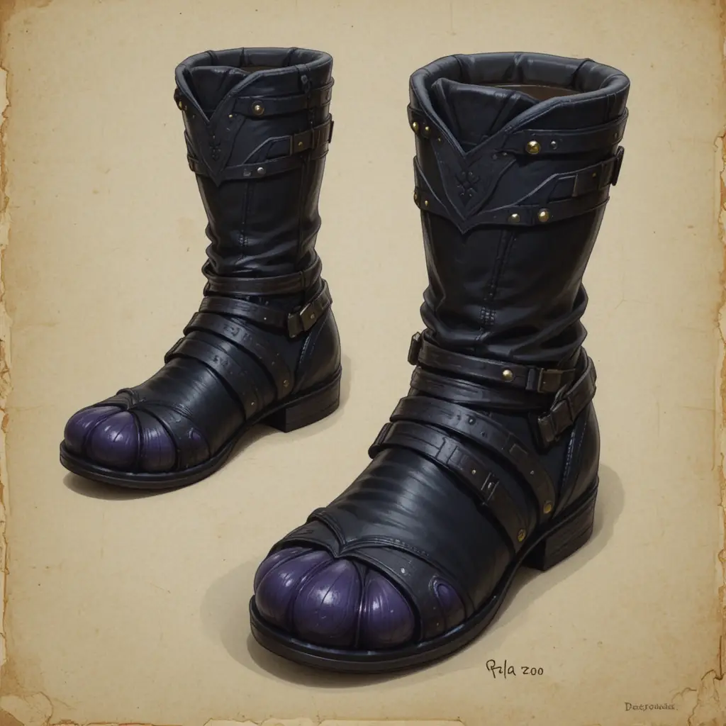 Ilustração de fantasia de botas furtivas com design felino