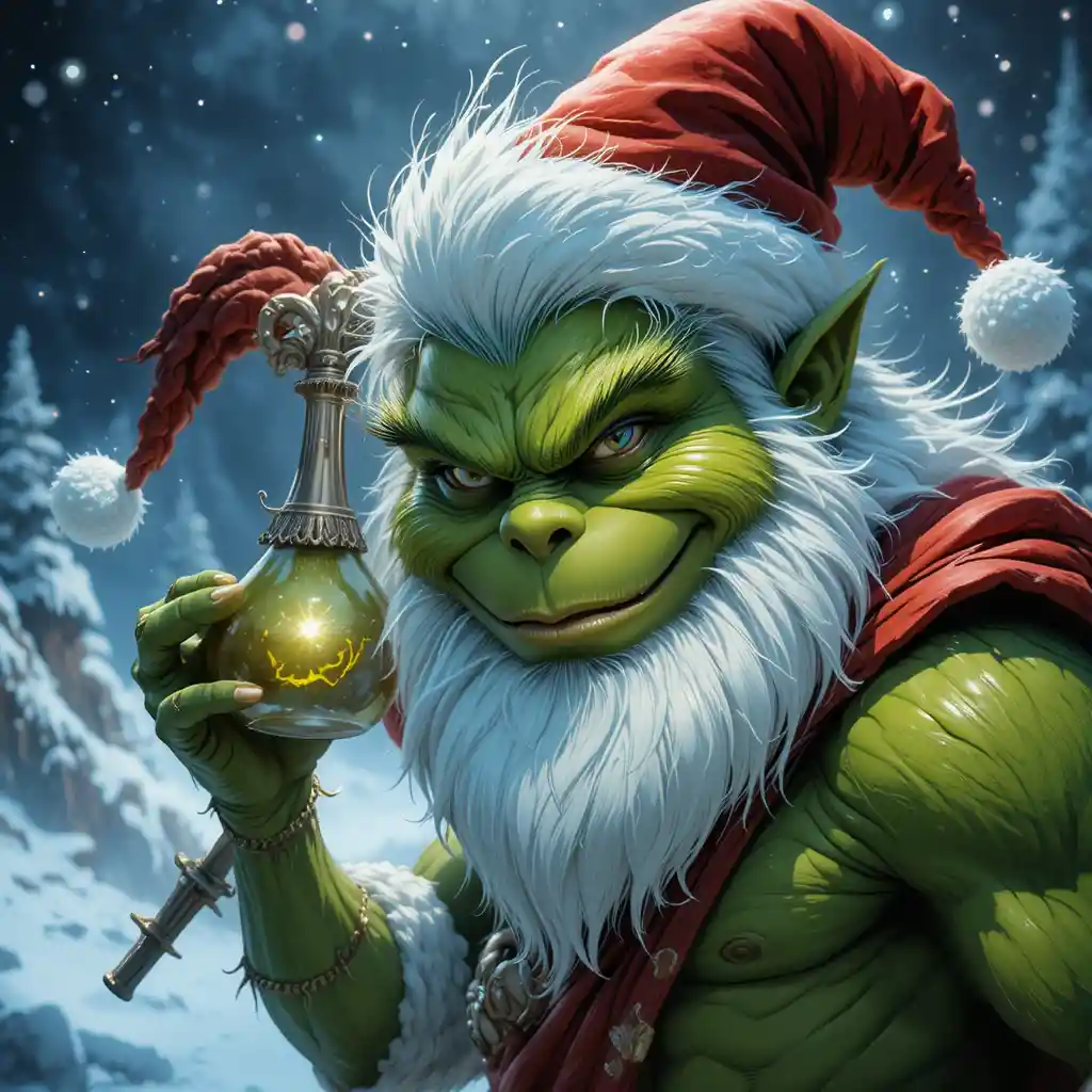 Super-herói olímpico em combate mortal contra o Papai Noel