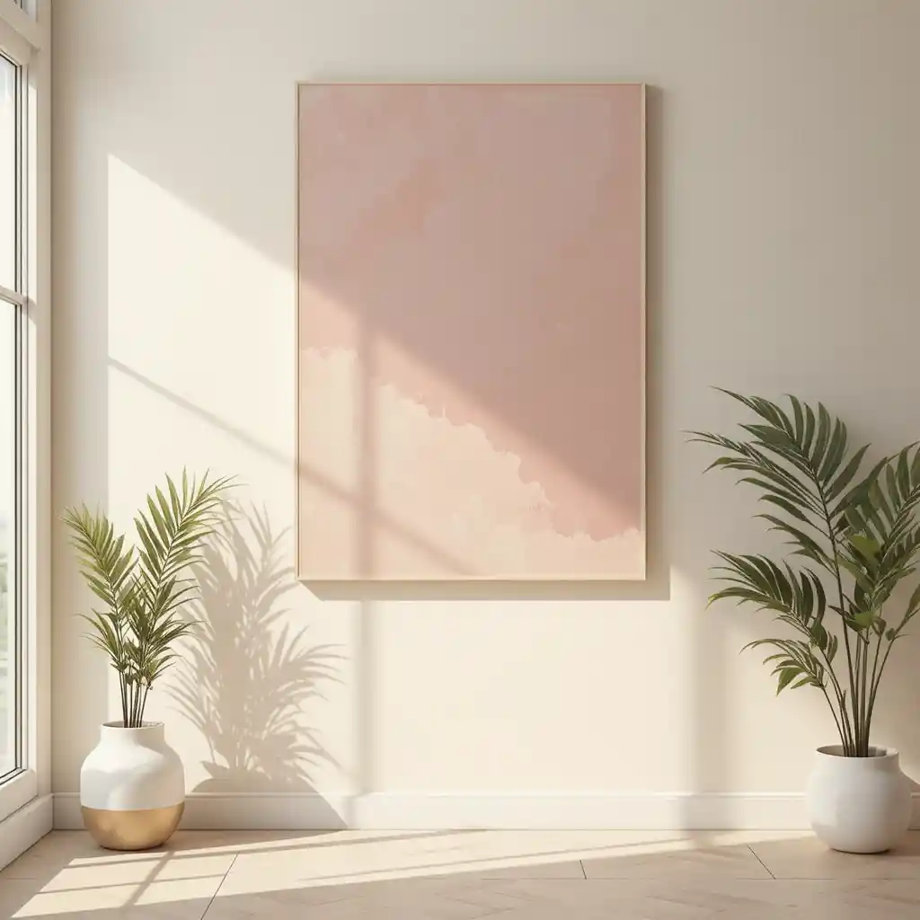 Minimalist pastel wall art for modern interior decor