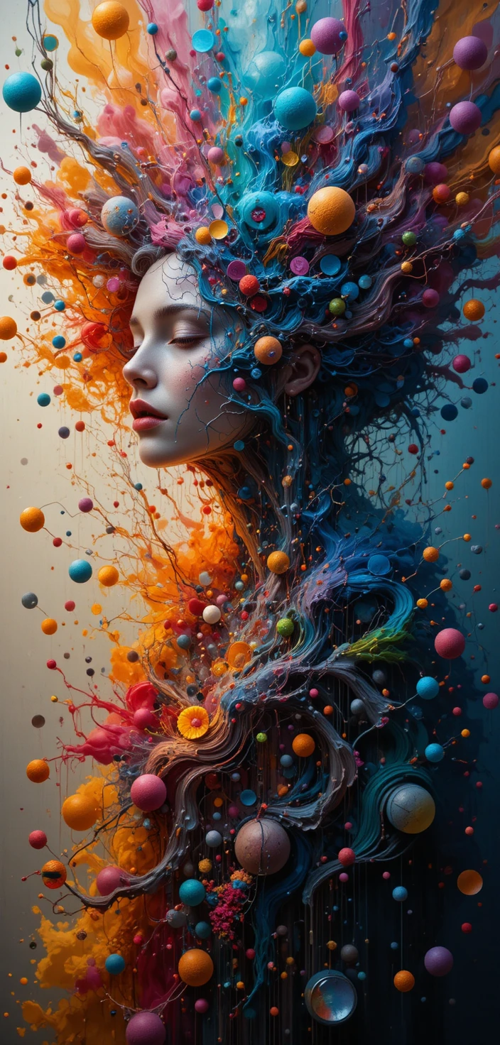 Abstract painting as a dizzying explosion of color and form