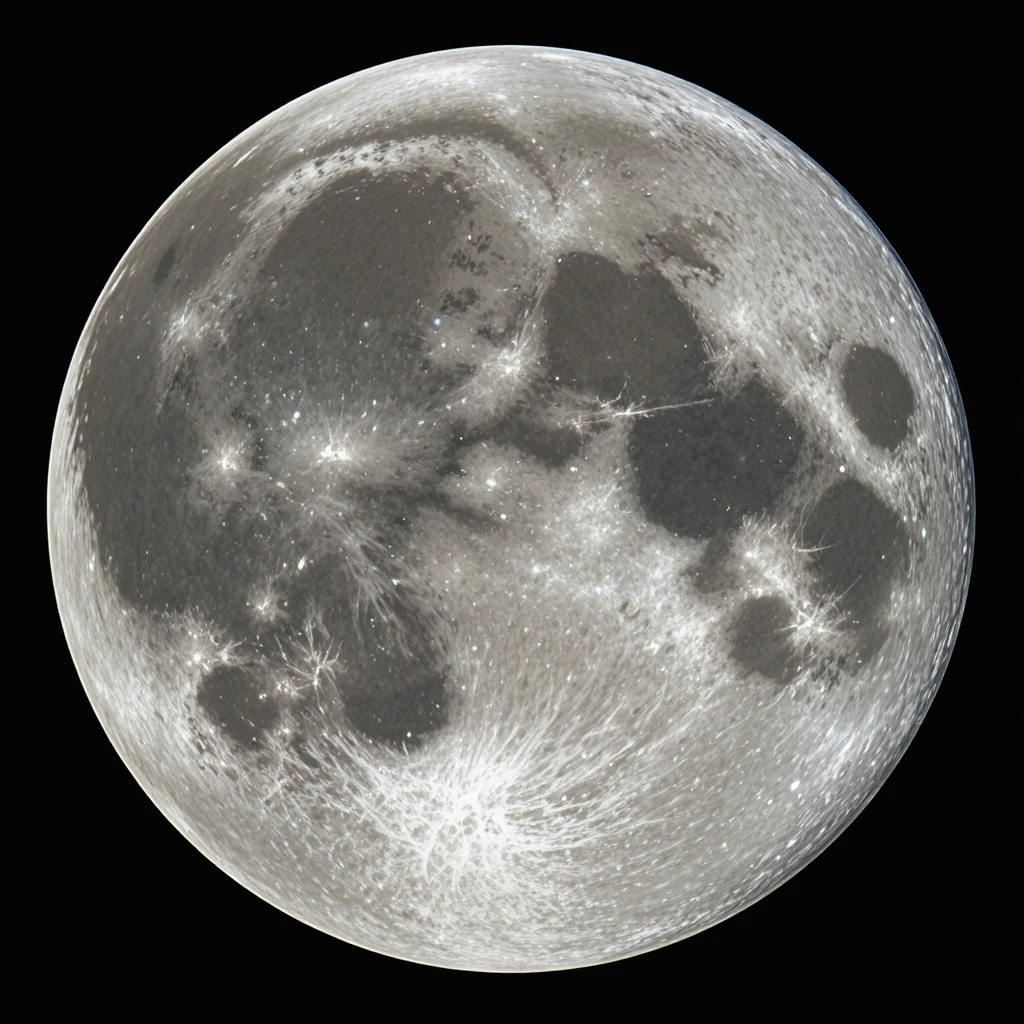Luna dettagliata con crateri visibili nello spazio