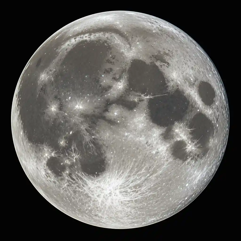 Luna dettagliata con crateri visibili nello spazio