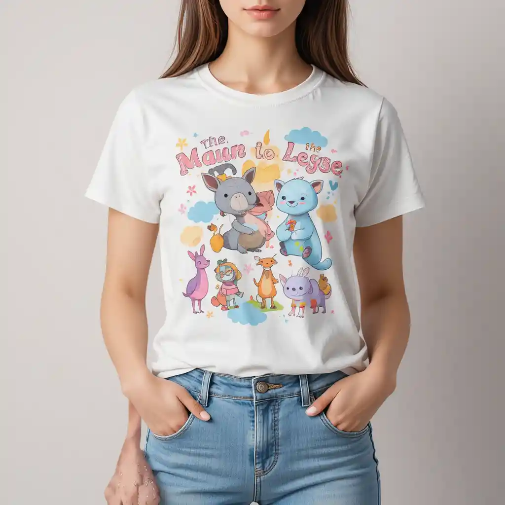 Playful womens graphic tshirt with cute illustration