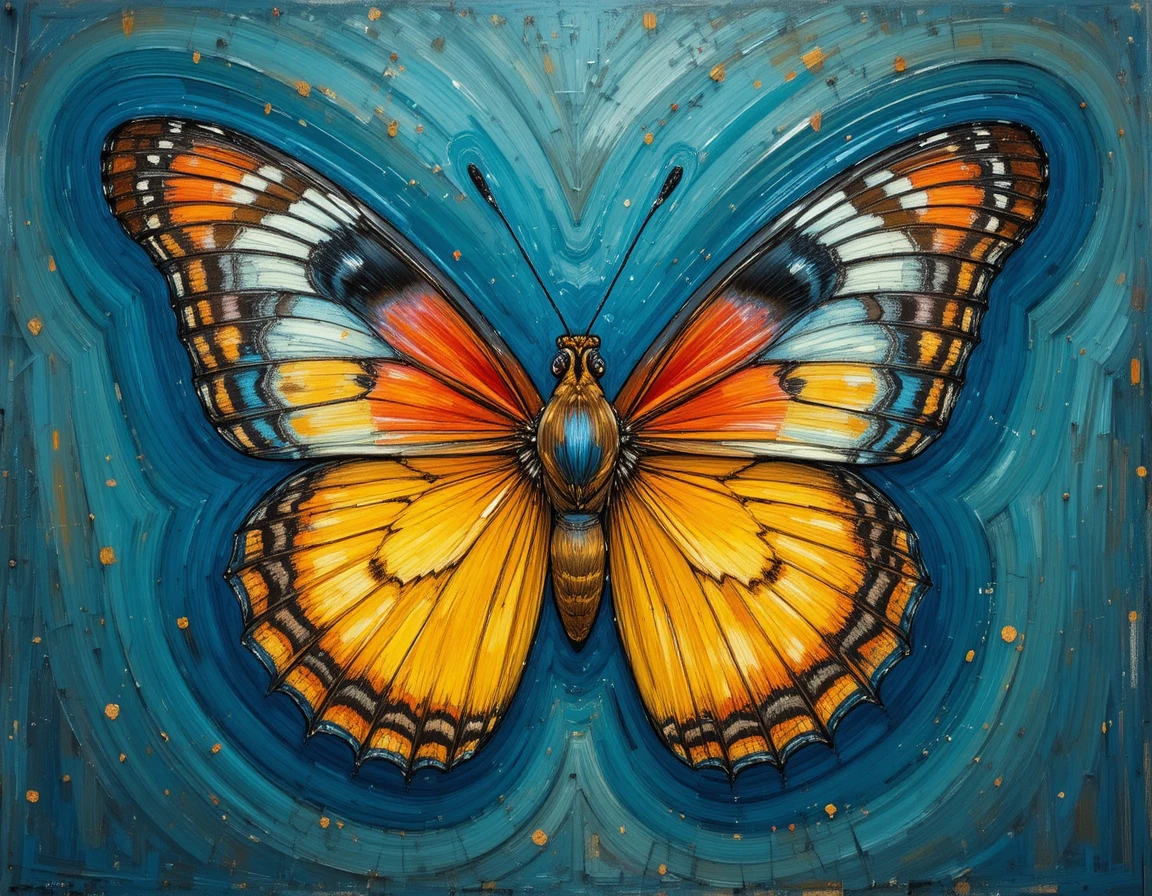 Vector chrysalis transforming into a rare butterfly