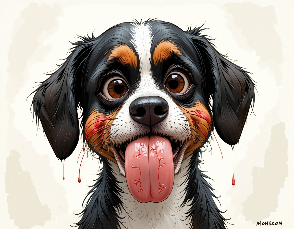 Small dog gently licking a persons injured hand