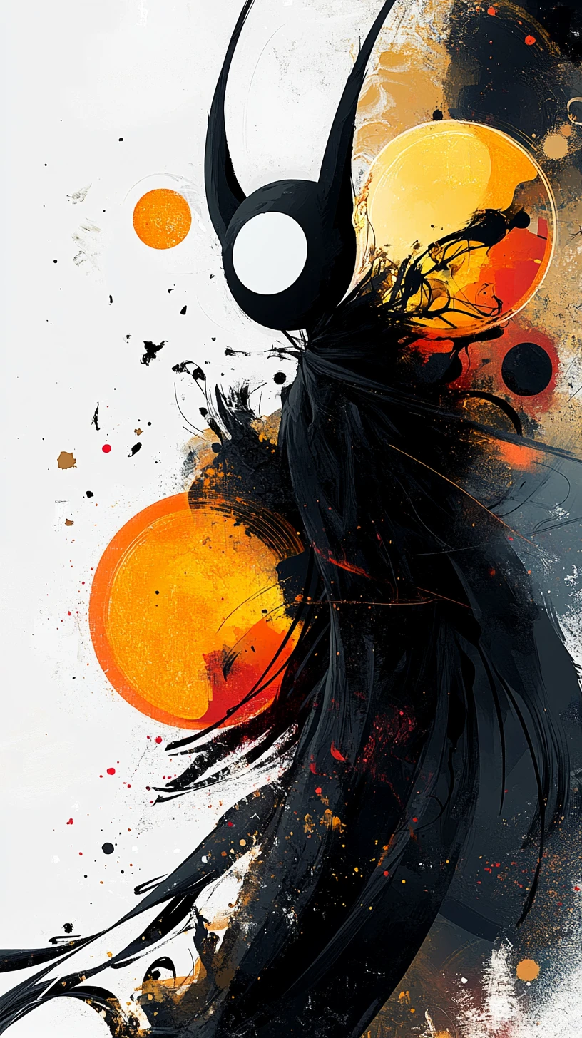 Dynamic close up of abstract fantasy warrior character