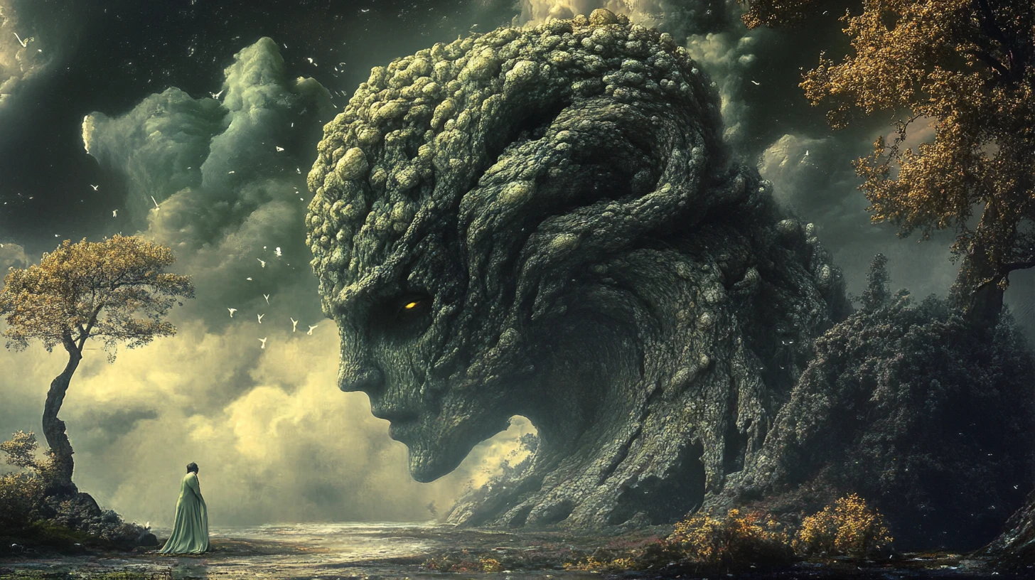 Creatura Aliena Surreale in un Mondo di Dark Fantasy