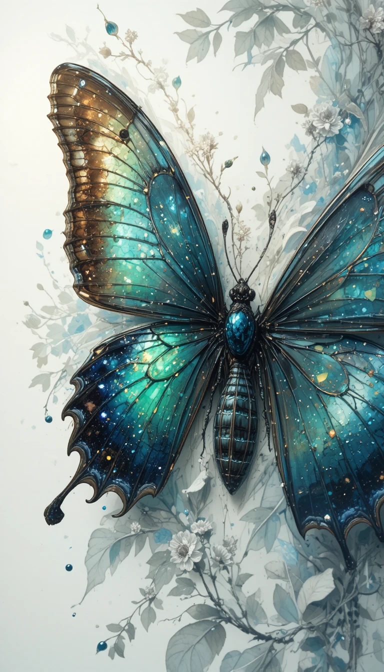 Rara farfalla che emerge dalla crisalide in illustrazione vettoriale