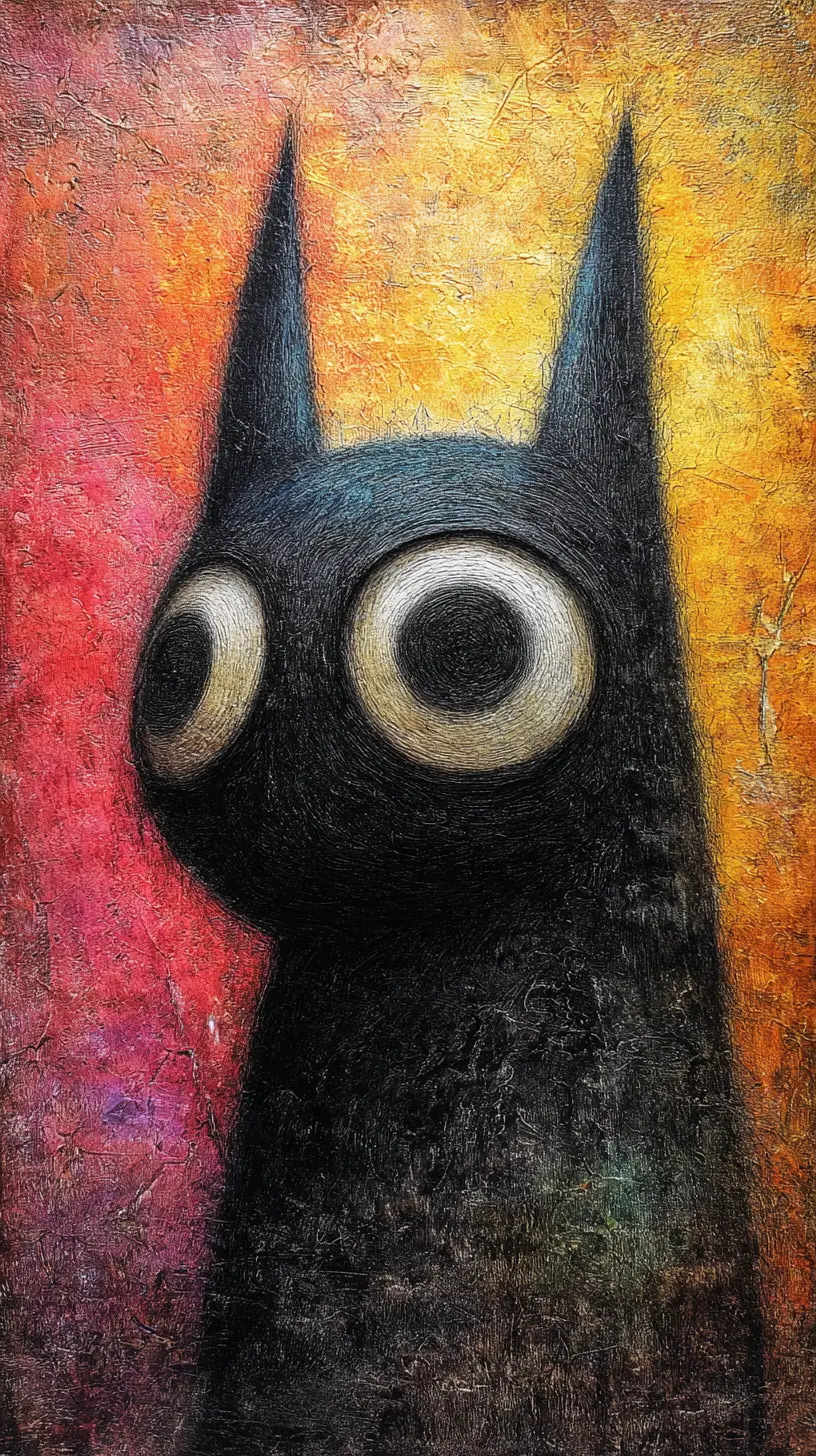 Whimsical portrait of a charming black ghost figure