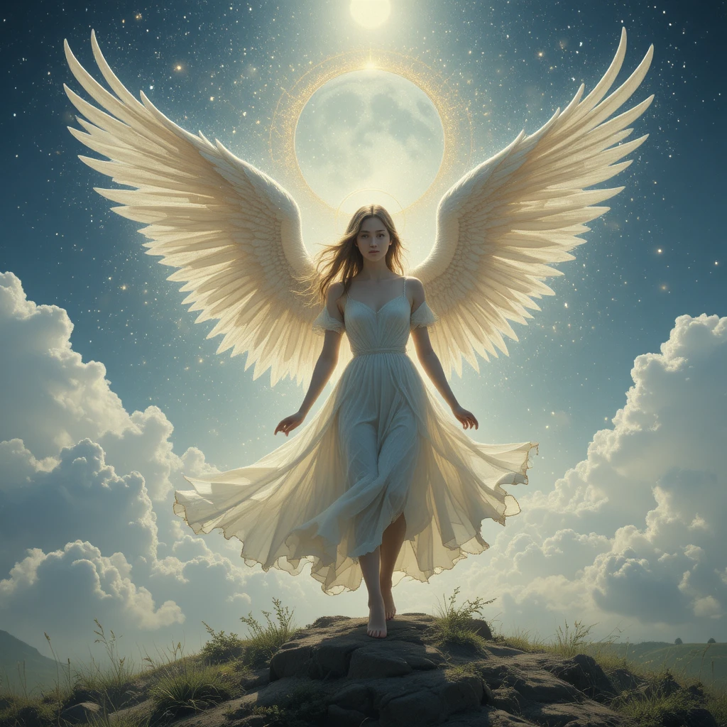 Dolce angelo che arriva da cieli lontani al mio fianco