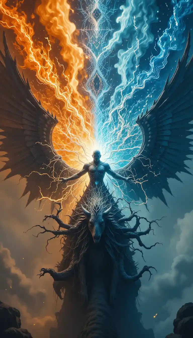 Mythical entity at the heart of four elemental worlds