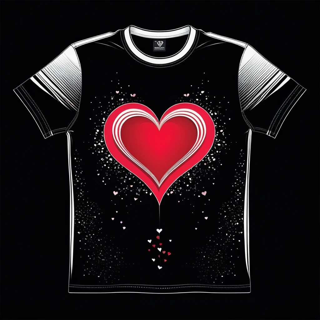 Valentines Day vector design on black t shirt background