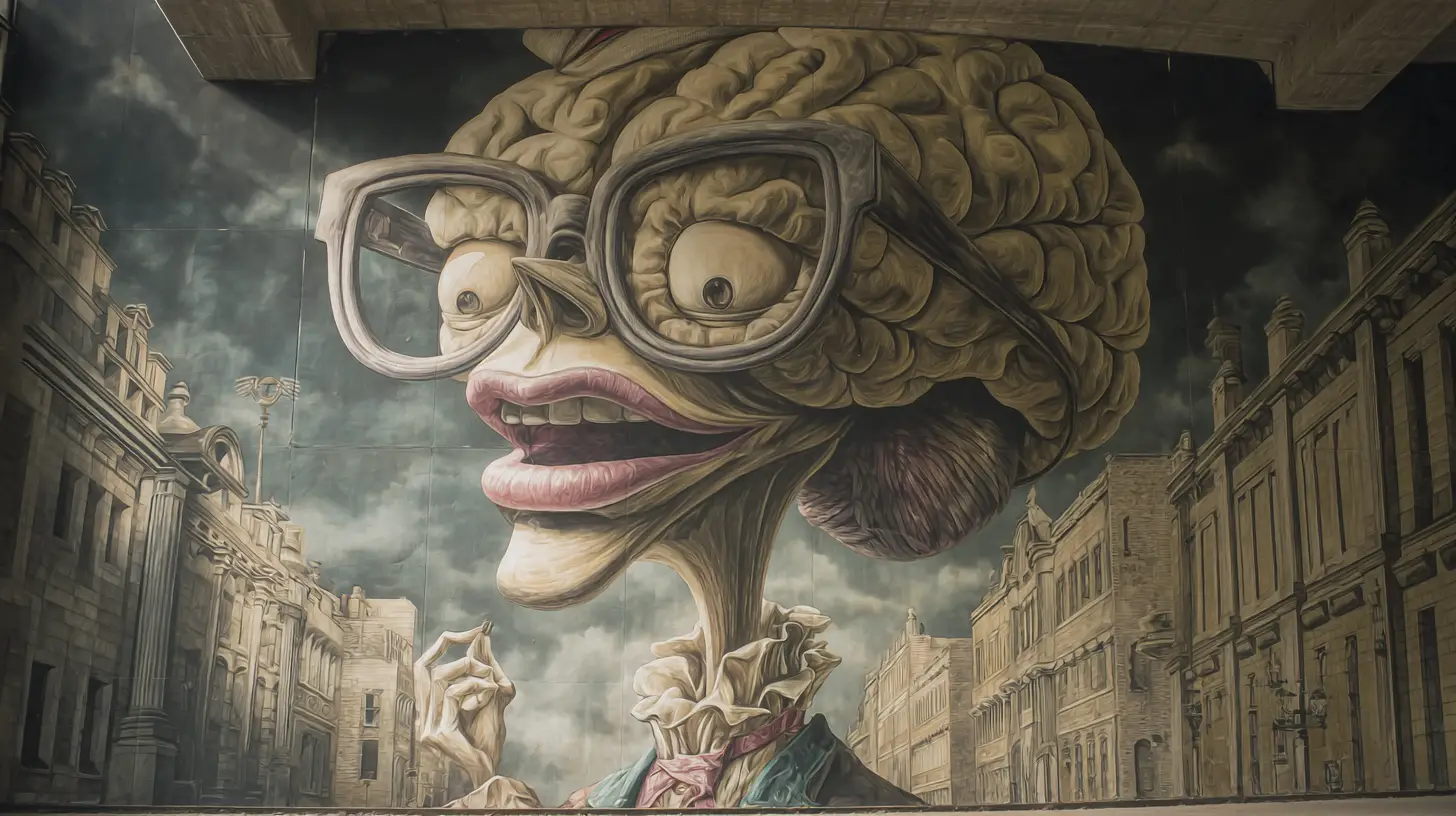 Cervello Gentiluomo Elegante che Cammina in un Vecchio Vicolo di Londra