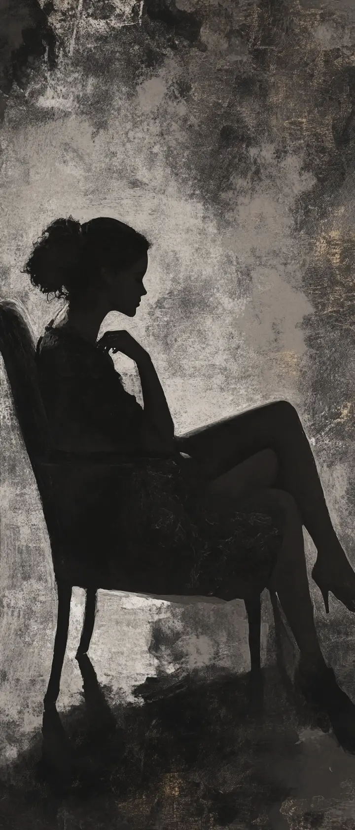 Young slender woman reclining in a nostalgic diner