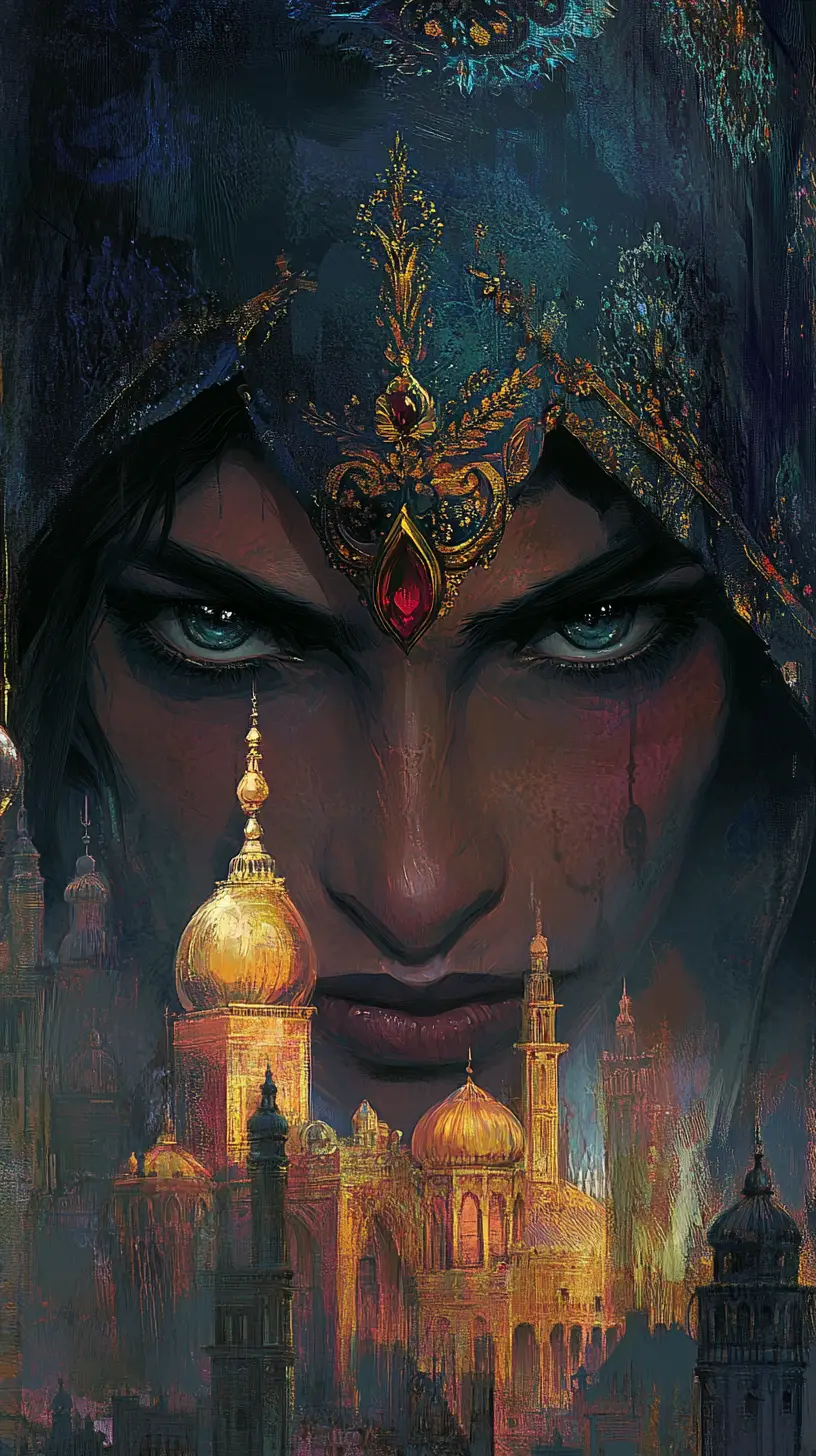 Enchanting Portrait Of A Powerful Oriental Fantasy Genie