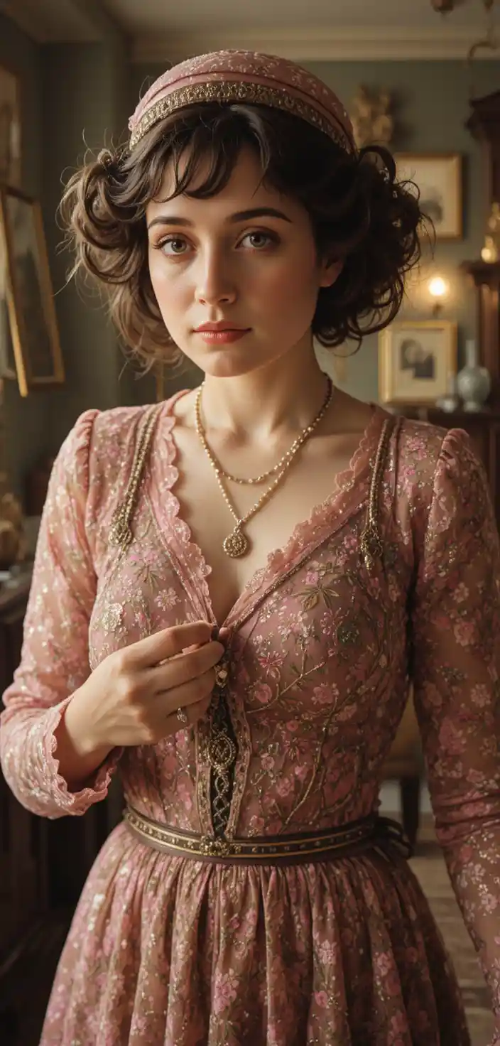 Elegant country house party in 1920s England