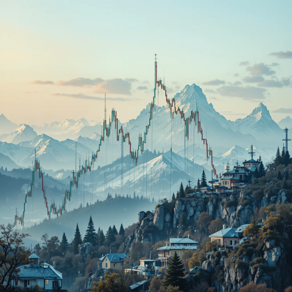 Cryptocurrency price chart consolidating above key support level