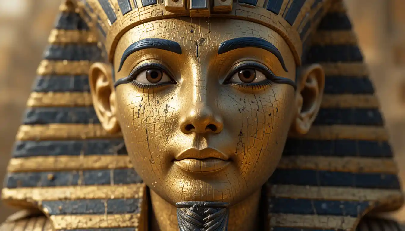 Ancient Egyptian pharaoh rendered in detailed 3D portrait