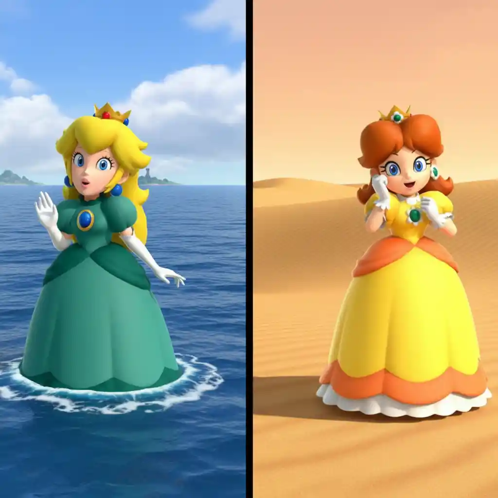 海の波と砂漠の砂に分かたれたプリンセス姉妹