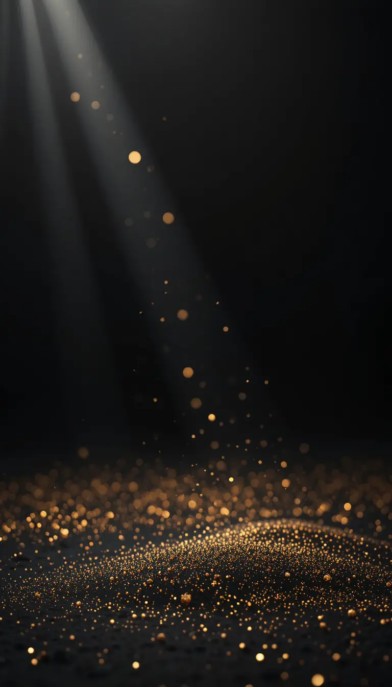 Wallpaper di lusso scuro con morbidi raggi di luce dorata
