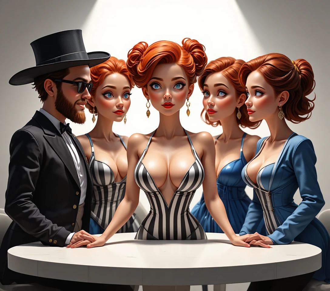 Low poly characters gathered around a single gold bar