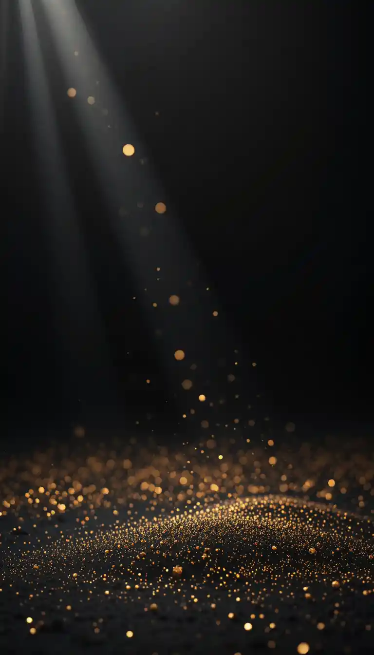 Dunkles Luxus-Wallpaper mit weichen goldenen Lichtstrahlen