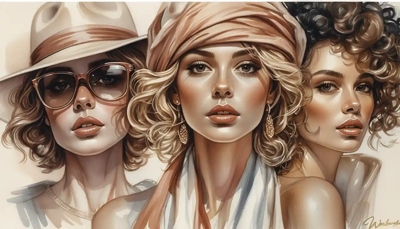 Tre donne alla moda in un ritratto fashion d’ispirazione retrò