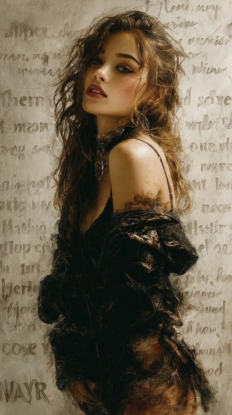 Fashion femme fatale in surreal editorial art installation