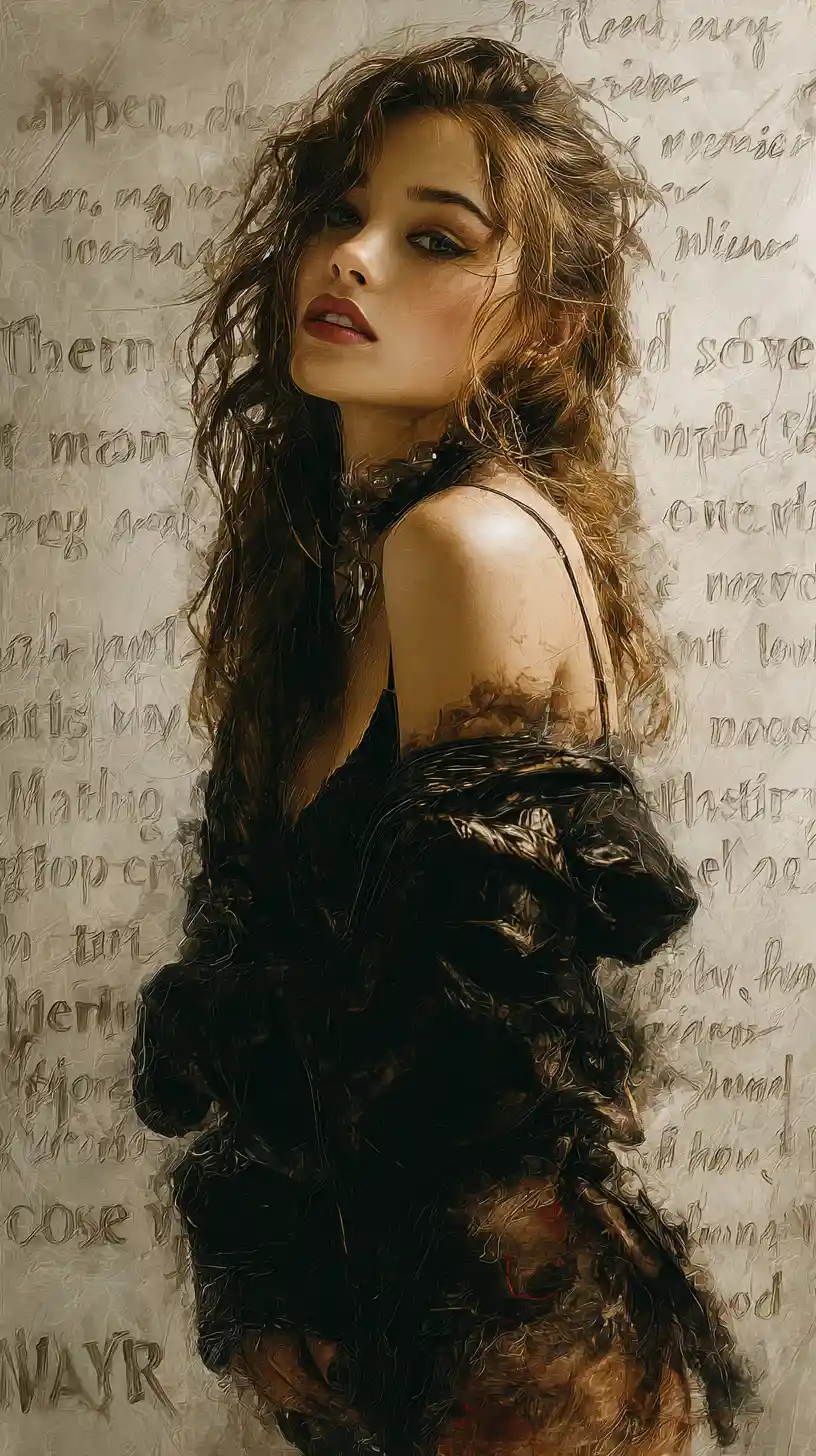 Fashion femme fatale in surreal editorial art installation