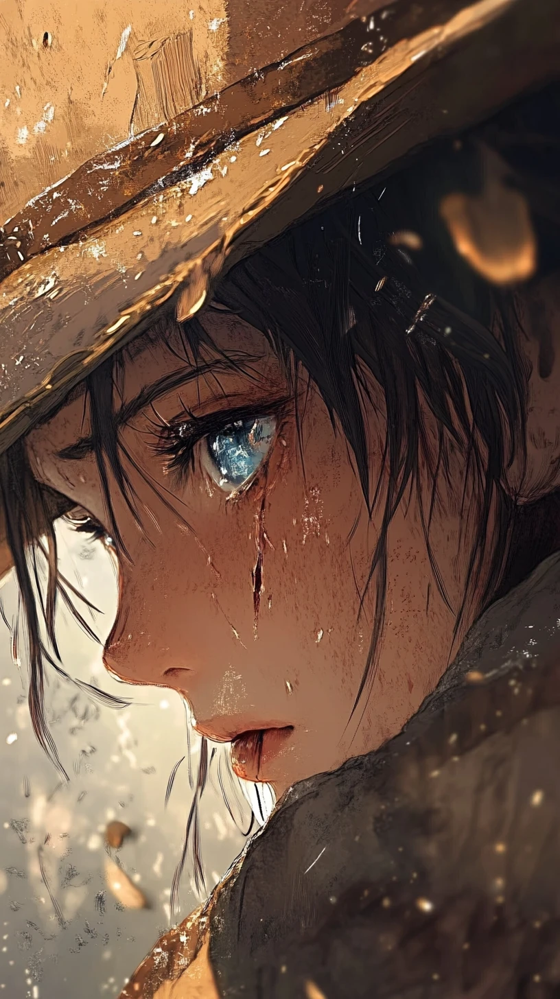 Cowboy anime in primo piano in un teso duello western