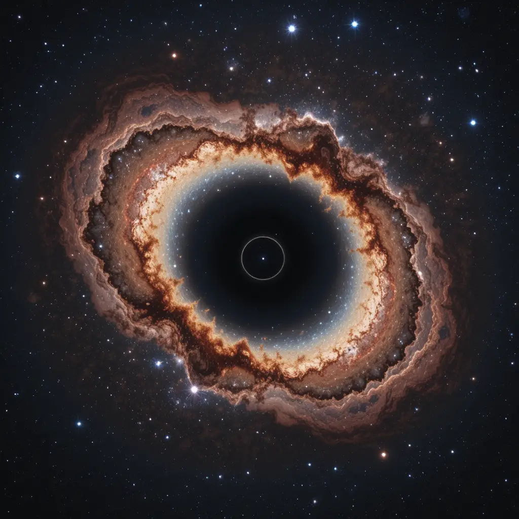 Vast cosmic void stretching across deep outer space