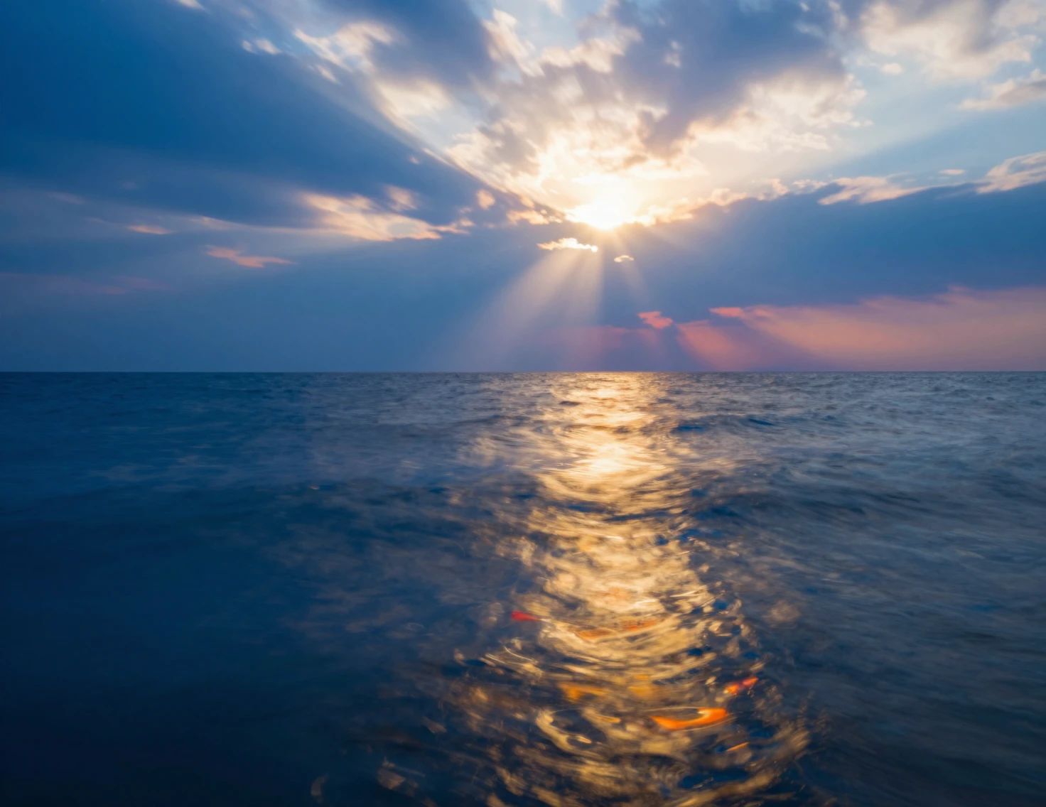 Paesaggio costiero da sogno con luce oceanica prismatica e brillante