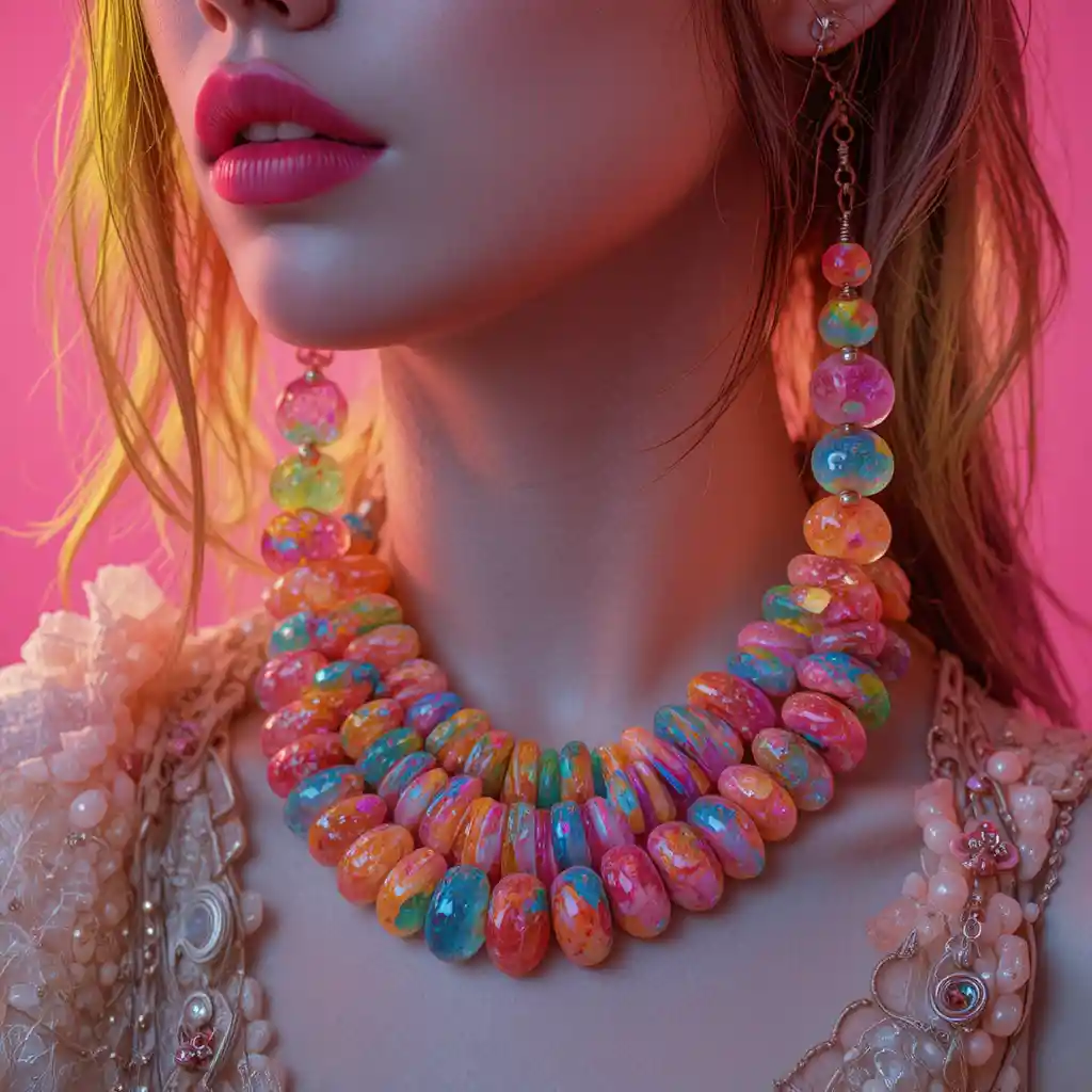 Colorful Gummy Jewelry In Bold Candycore Fashion Aesthetic