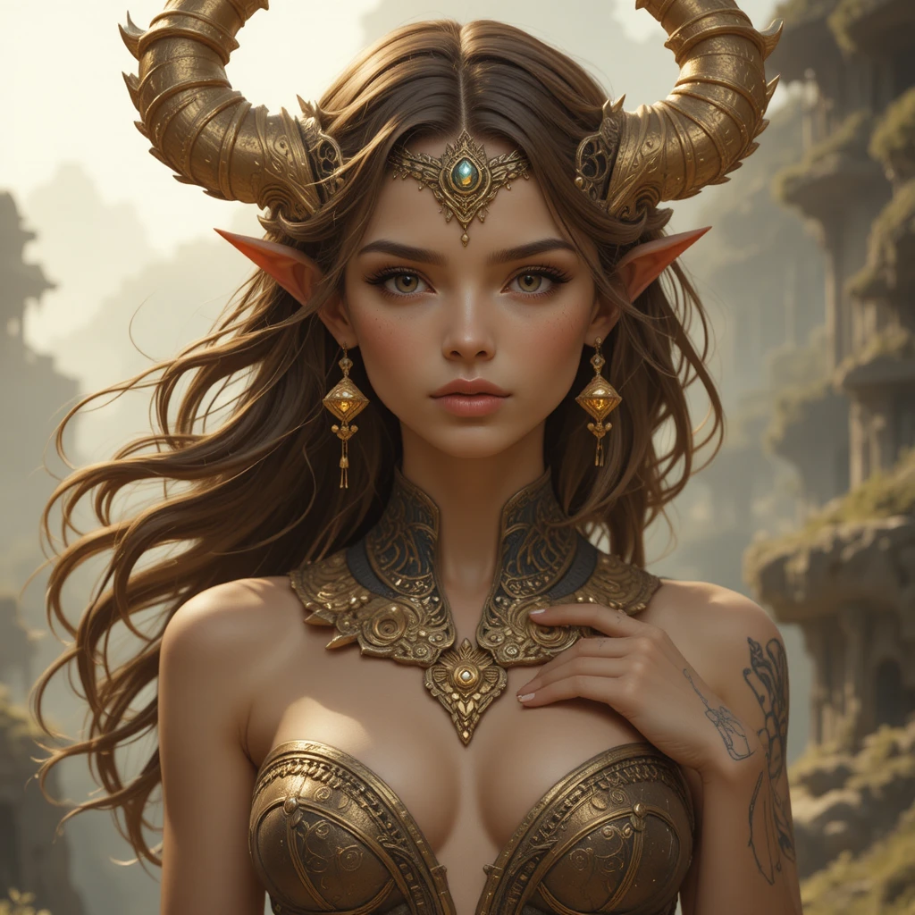 Elder goddess of discord in a mystical fantasy realm