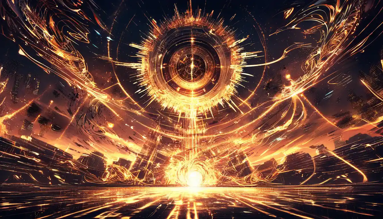 Celestial alien city carved into a hollow planetary shell