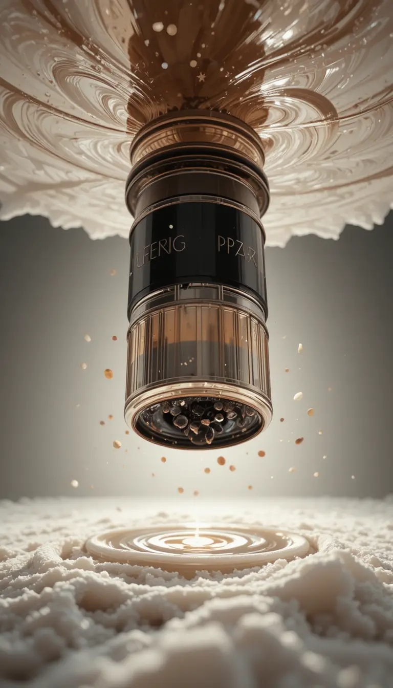 Abstract winter coffee swirling across gradient background