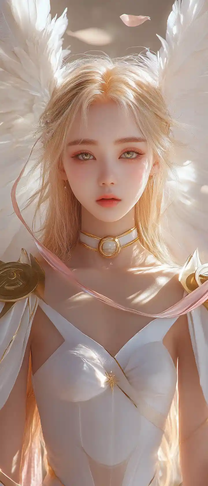 Angel like warrior woman portrait with golden circlet