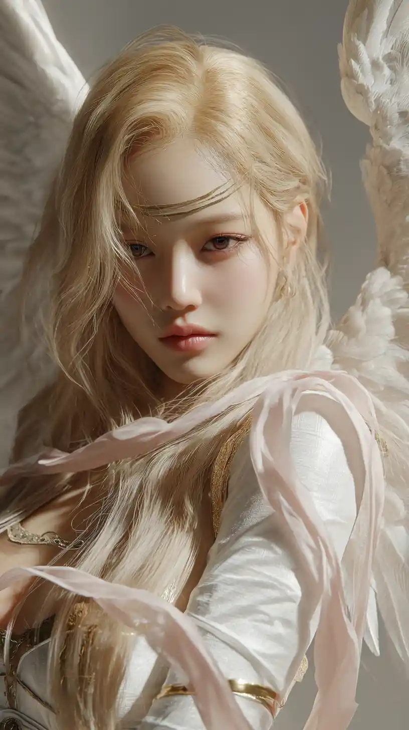 현대 K-팝 아이돌 스타일의 천상 날개 여전사