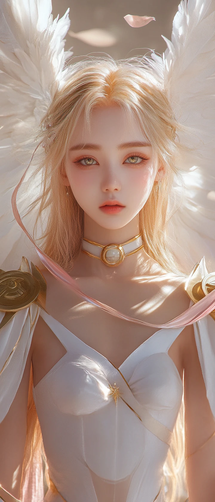 Angel like warrior woman portrait with golden circlet