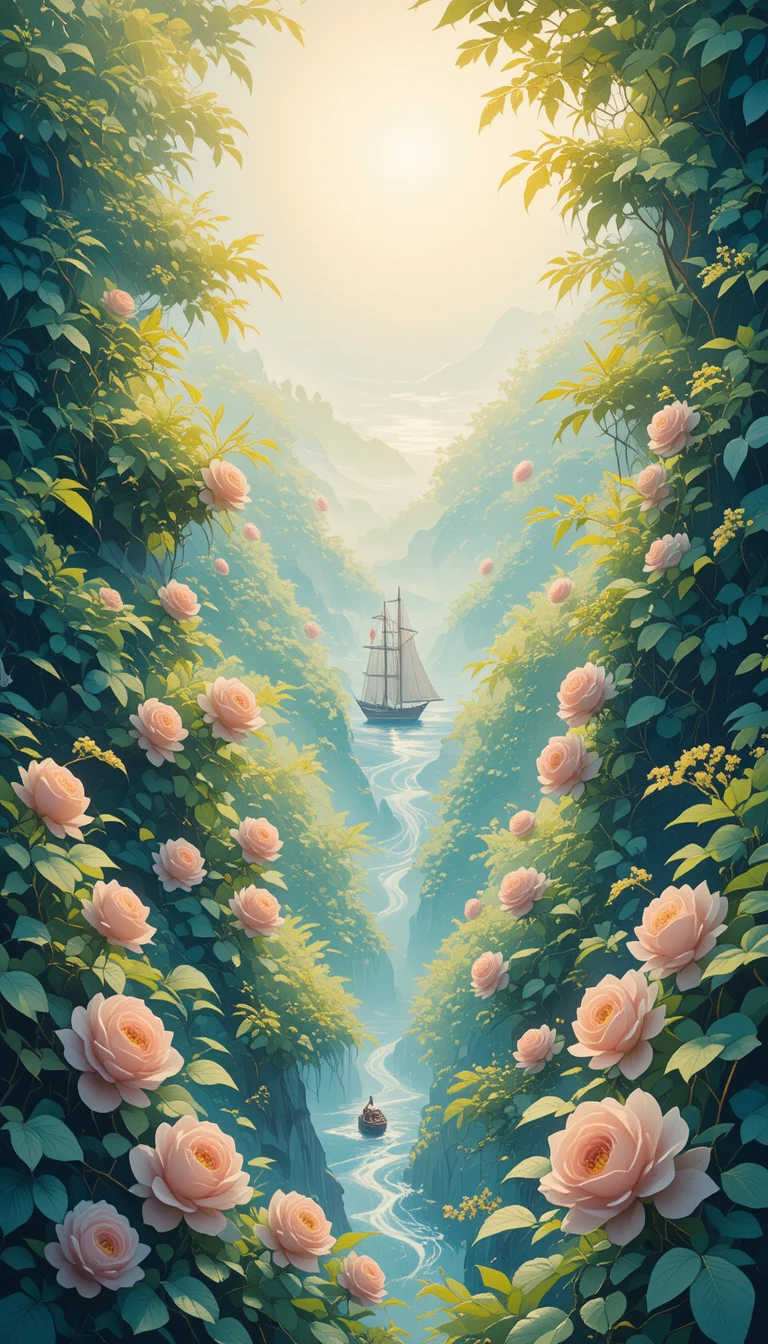 落日光照耀下的蘆葦河岸