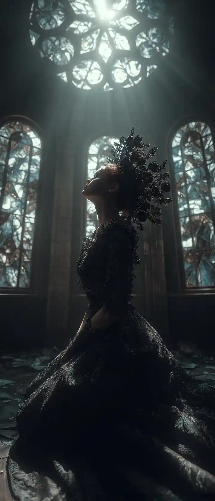 殘破月光舞會大廳中的幽靈女王特寫