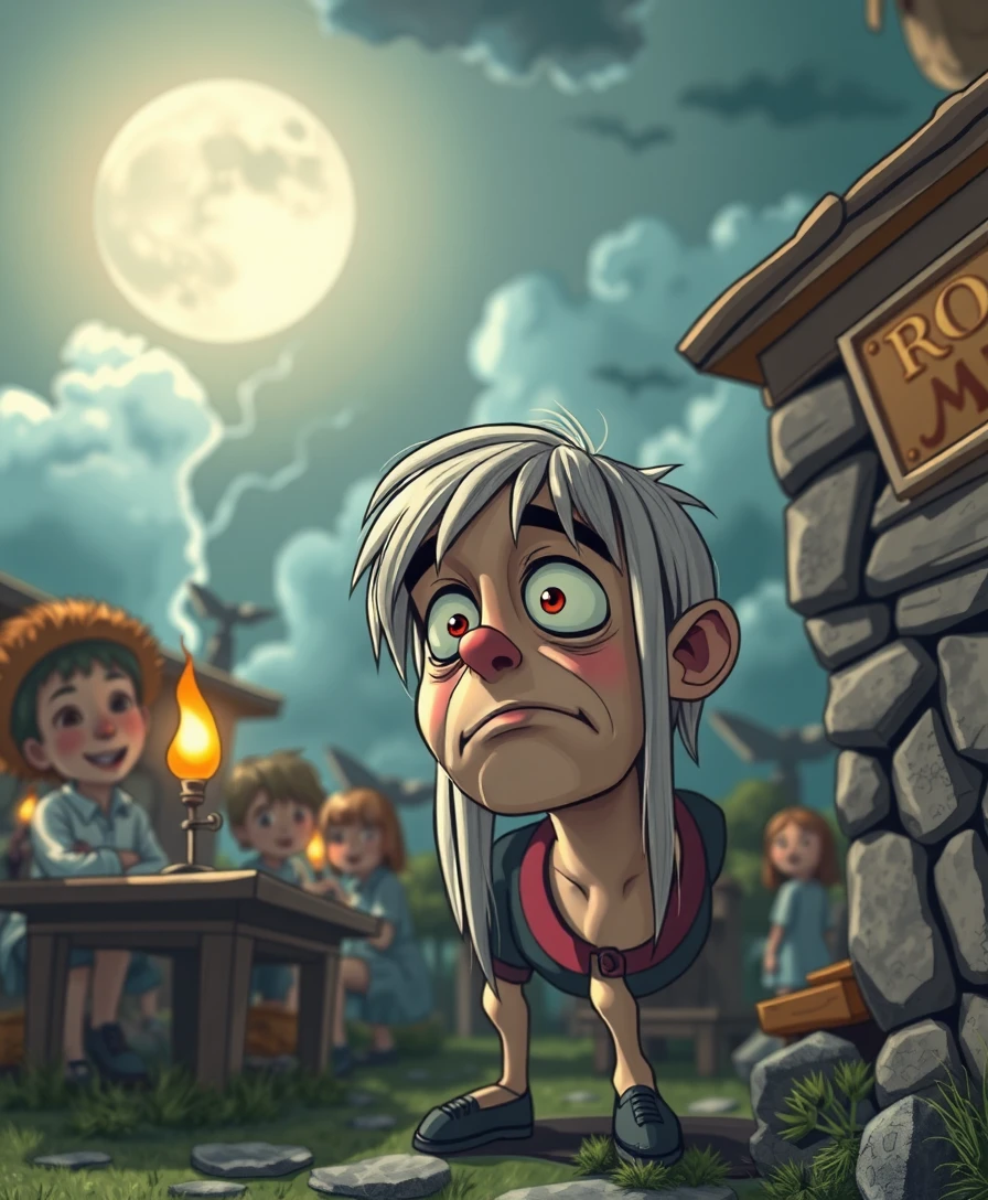 Ilustración surrealista de comedia fantástica popsurrealista en estilo cómic