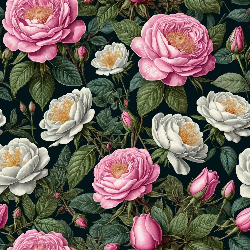 Volantino grafico colorato con illustrazione dettagliata di rose