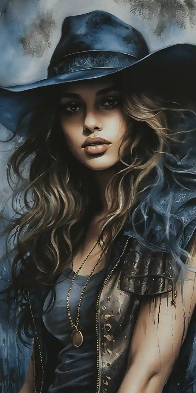 Dark fantasy ninja warrior woman with hooded armor